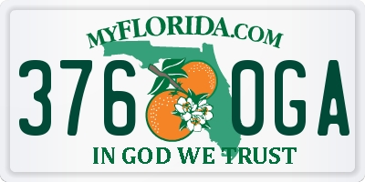FL license plate 3760GA