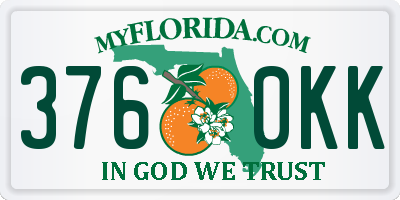 FL license plate 3760KK
