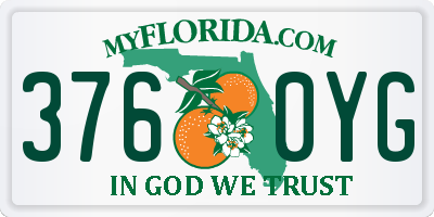 FL license plate 3760YG