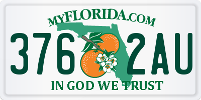 FL license plate 3762AU