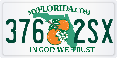 FL license plate 3762SX