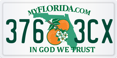 FL license plate 3763CX