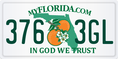 FL license plate 3763GL