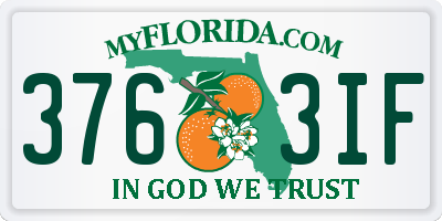 FL license plate 3763IF