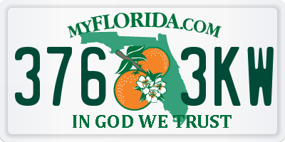 FL license plate 3763KW