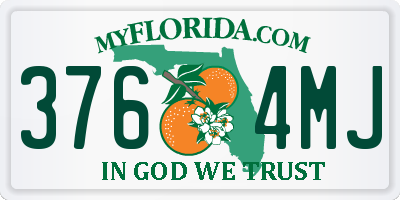 FL license plate 3764MJ