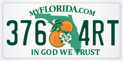 FL license plate 3764RT