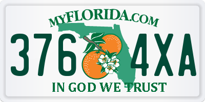 FL license plate 3764XA