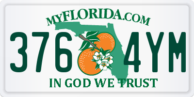 FL license plate 3764YM