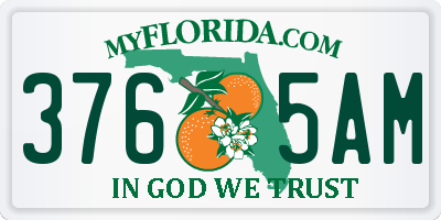 FL license plate 3765AM