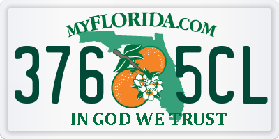 FL license plate 3765CL