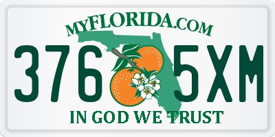 FL license plate 3765XM