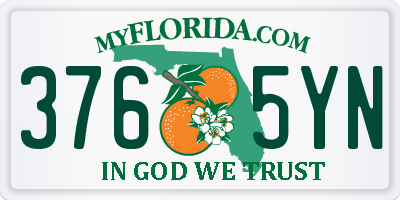 FL license plate 3765YN