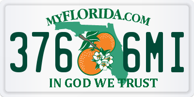 FL license plate 3766MI