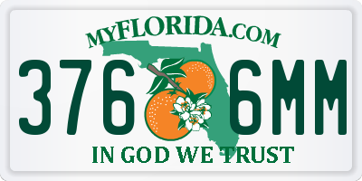 FL license plate 3766MM