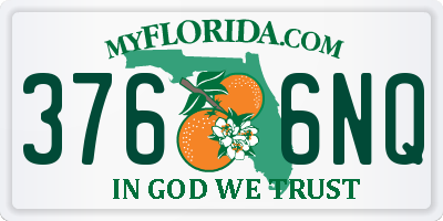 FL license plate 3766NQ