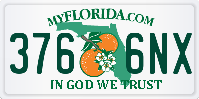 FL license plate 3766NX