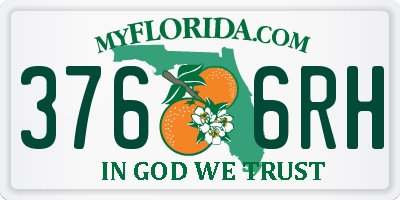 FL license plate 3766RH