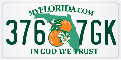 FL license plate 3767GK