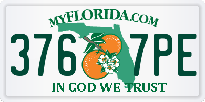 FL license plate 3767PE