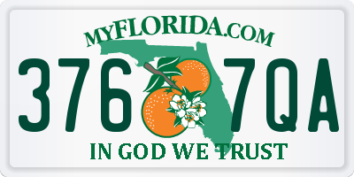 FL license plate 3767QA