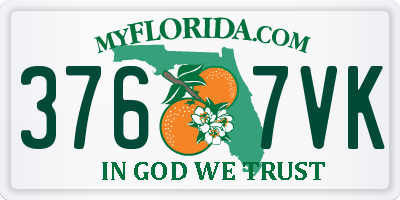 FL license plate 3767VK