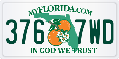 FL license plate 3767WD