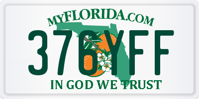 FL license plate 376YFF