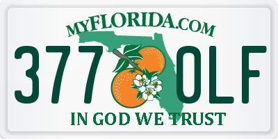 FL license plate 3770LF