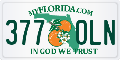 FL license plate 3770LN