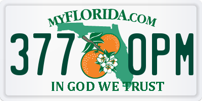 FL license plate 3770PM