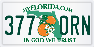 FL license plate 3770RN