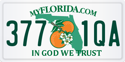 FL license plate 3771QA