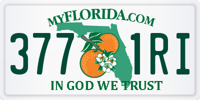 FL license plate 3771RI