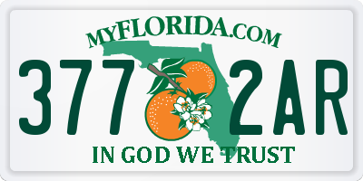 FL license plate 3772AR