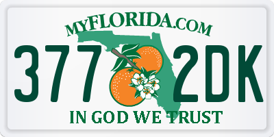 FL license plate 3772DK