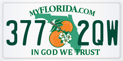 FL license plate 3772QW