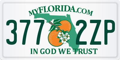 FL license plate 3772ZP