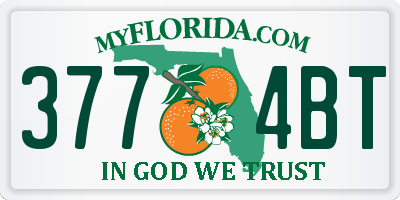FL license plate 3774BT