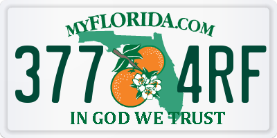 FL license plate 3774RF