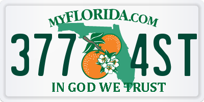 FL license plate 3774ST