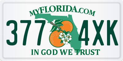 FL license plate 3774XK