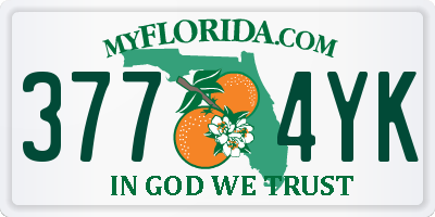 FL license plate 3774YK