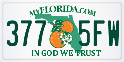 FL license plate 3775FW