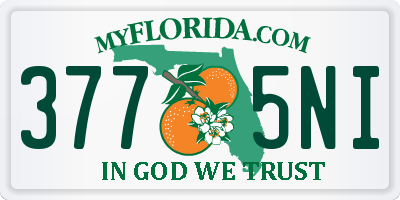FL license plate 3775NI