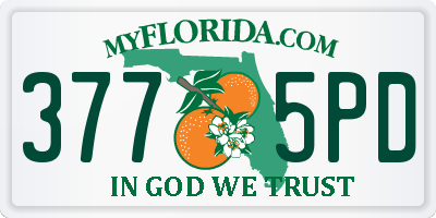 FL license plate 3775PD