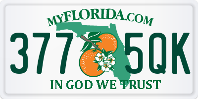 FL license plate 3775QK