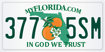 FL license plate 3775SM