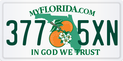 FL license plate 3775XN