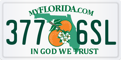 FL license plate 3776SL